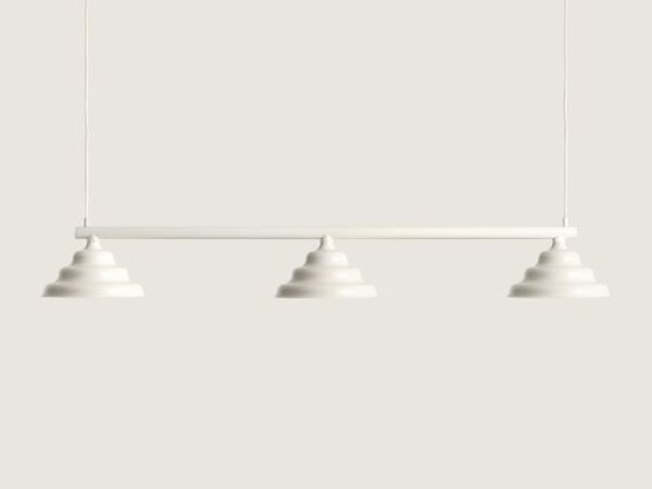 Hängelampe Glas Metall Creme L:106 cm G9 3-flammig