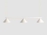 Hängelampe Glas Metall Creme L:106 cm G9 3-flammig