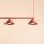 Pendelleuchte Metall Glas Rot L:106 cm G9 elegant