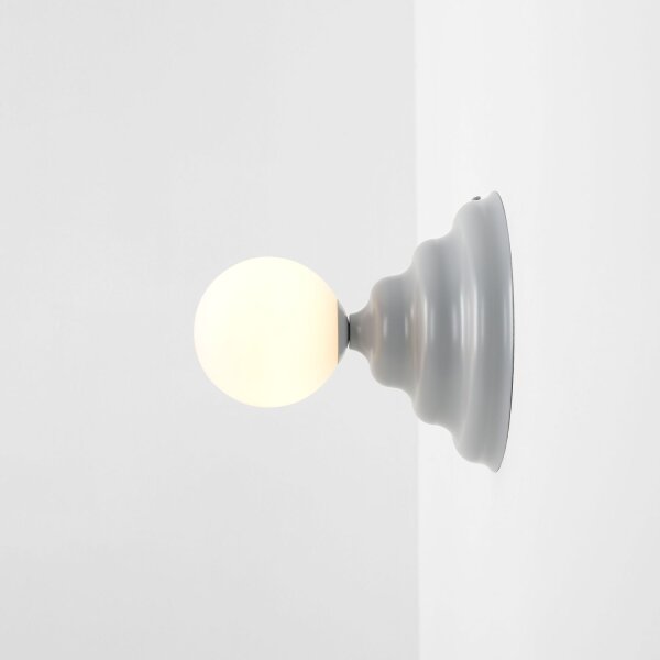 Deckenlampe Metall Glas Blaugrau B:23 cm E27 dekorativ