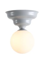 Deckenleuchte Glas Metall Blaugrau Ø17 cm E27...