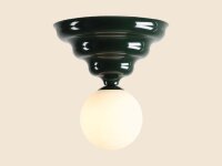 Deckenleuchte Glas Metall Grün Ø23 cm E27...