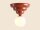 Deckenleuchte Glas Metall Rot Ø23 cm rund E27 elegant