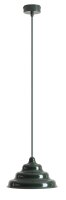 Pendelleuchte Metall Glas Gr&uuml;n &Oslash;23 cm rund G9...