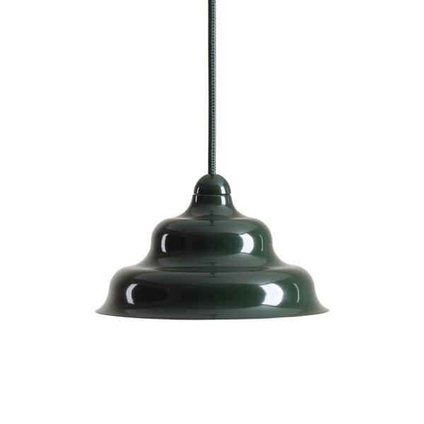 Pendelleuchte Glas Metall Grün Ø17 cm rund GU10 Modern
