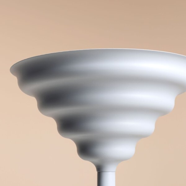 Tischleuchte Glas Metall Blaugrau H:56 cm G9 elegant