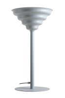 Tischleuchte Glas Metall Blaugrau H:56 cm G9 elegant