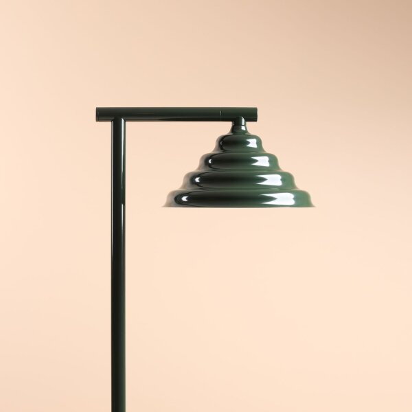 Stehlampe Glas Metall Grün klein H:140 cm G9 stilvoll