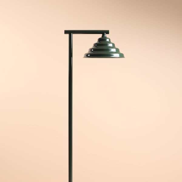 Stehlampe Glas Metall Grün klein H:140 cm G9 stilvoll