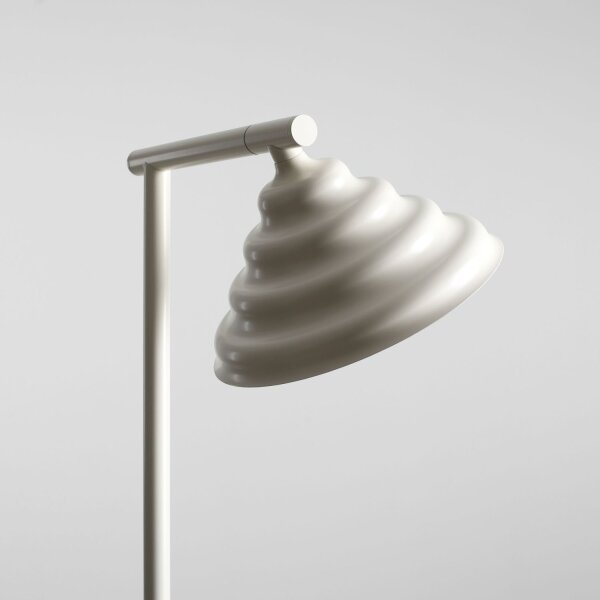 Stehlampe Glas Metall Creme H:140 cm klein G9 elegant