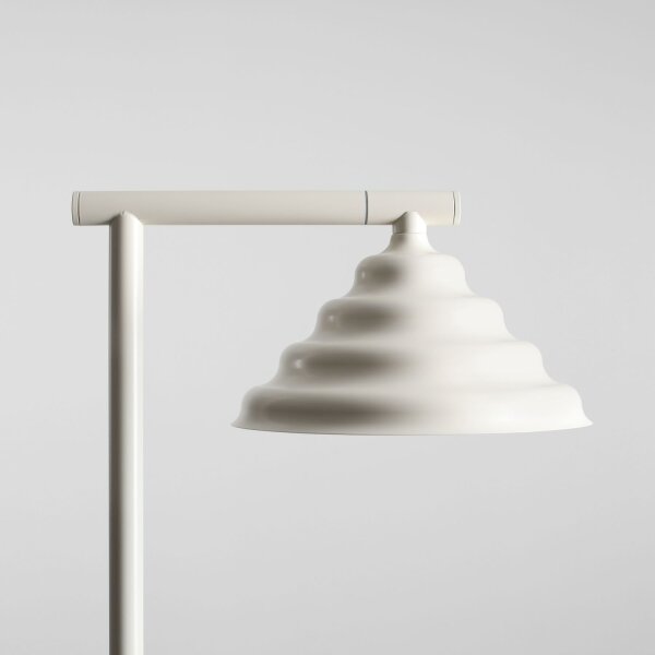 Stehlampe Glas Metall Creme H:140 cm klein G9 elegant