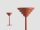 Tischleuchte Glas Metall Rot H:56 cm klein G9 elegant
