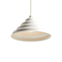 Hängelampe Glas Metall Creme Ø29 cm rund G9...