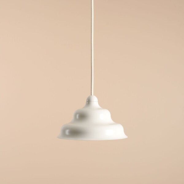 Pendelleuchte Glas Metall Creme Ø17 cm GU10 stilvoll