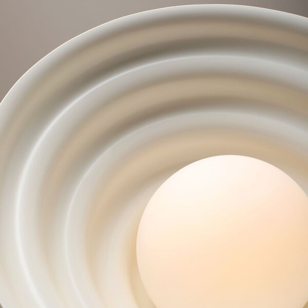 Pendelleuchte Glas Metall Creme Ø36 cm rund G9 elegant