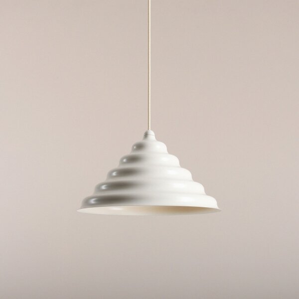 Pendelleuchte Glas Metall Creme Ø36 cm rund G9 elegant