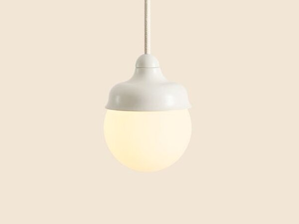 Pendelleuchte Glas Metall Creme rund Ø11 cm G9 stilvoll