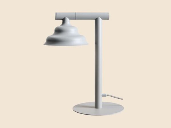 Tischleuchte Glas Metall Blaugrau 37 cm GU10 elegant