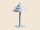 Tischlampe Glas Metall Blaugrau H:36 cm G9 stilvoll