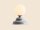 Tischlampe Glas Metall Blaugrau H:21 cm G9 stilvoll