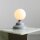 Tischlampe Glas Metall Blaugrau H:21 cm G9 stilvoll