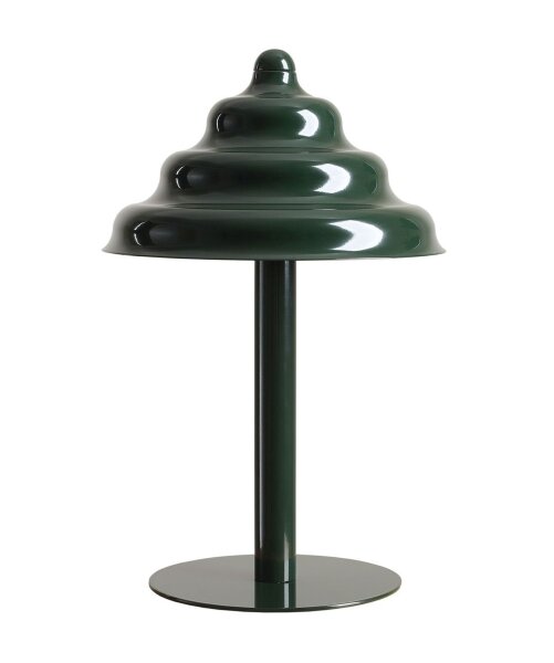 Tischlampe Glas Metall Grün 36 cm G9 stilvoll rund