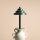 Tischlampe Glas Metall Grün 36 cm G9 stilvoll rund