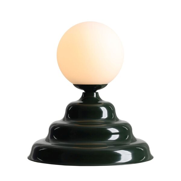 Tischlampe Glas Metall Grün 24 cm G9 blendarm dekorativ