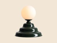 Tischlampe Glas Metall Grün 24 cm G9 blendarm dekorativ