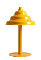 Tischlampe Glas Metall Gelb H:36 cm G9 blendarm elegant