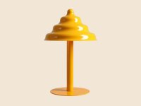 Tischlampe Glas Metall Gelb H:36 cm G9 blendarm elegant