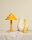Tischlampe Glas Metall Gelb H:36 cm G9 blendarm elegant