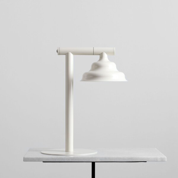 Tischleuchte Glas Metall Creme H:37 cm GU10 elegant