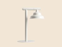 Tischleuchte Glas Metall Creme H:37 cm GU10 elegant