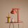 Tischleuchte Glas Metall Rot klein 37 cm GU10 stilvoll