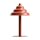 Tischlampe Glas Metall Rot H:36 cm G9 blendarm elegant
