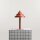 Tischlampe Glas Metall Rot H:36 cm G9 blendarm elegant