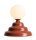 Tischlampe Glas Kugel blendarm Metall Rot 24 cm G9