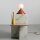 Tischlampe Glas Kugel blendarm Metall Rot 24 cm G9
