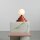Tischlampe Glas Kugel blendarm Metall Rot 24 cm G9