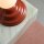 Tischlampe Glas Kugel blendarm Metall Rot 24 cm G9