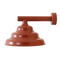 Wandlampe Glas Metall Ziegelrot L:29 cm G9 elegant
