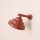 Wandlampe Glas Metall Ziegelrot L:29 cm G9 elegant