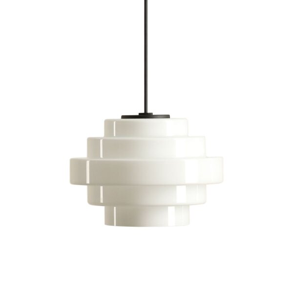 Pendelleuchte Glas Weiß B:22 cm E27 elegant blendarm
