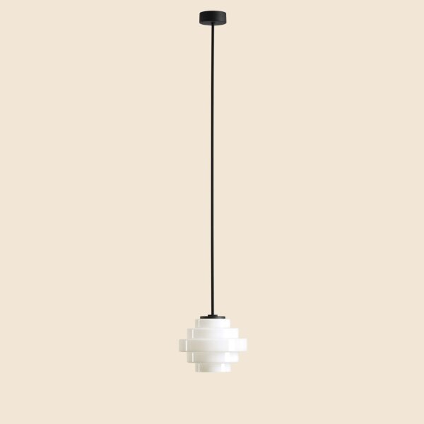 Hängelampe Glas Weiß blendarm Ø14 cm rund G9 elegant