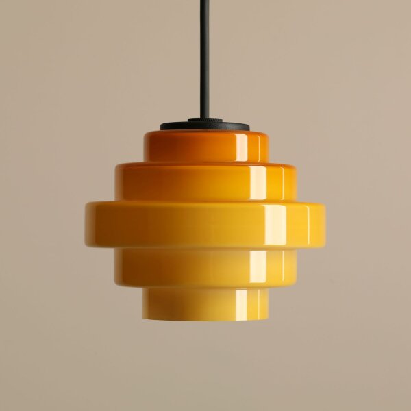 Pendelleuchte Glas Honig B:14 cm G9 dekorativ elegant