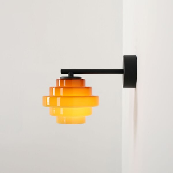 Wandleuchte Glas Honig L:14 cm G9 elegant stilvoll