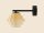 Wandlampe Glas Metall Nuss blendarm L:14 cm G9 stilvoll