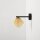 Wandlampe Glas Metall Nuss blendarm L:14 cm G9 stilvoll
