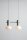 Hängelampe Metall Glas Grau Ø46 cm rund E14 2-flammig